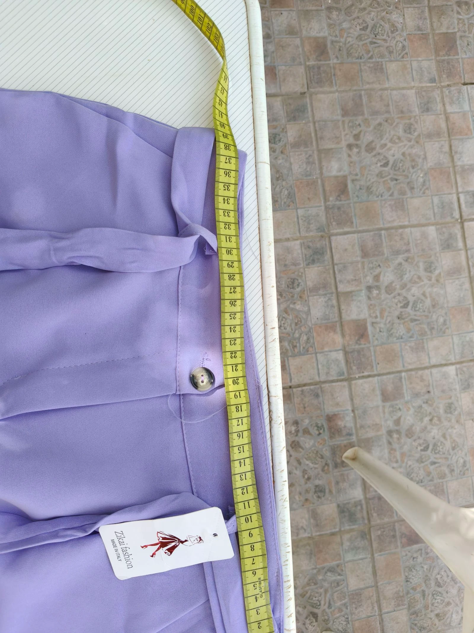 Pantalón de vestir morado lila con lazo – photo 8